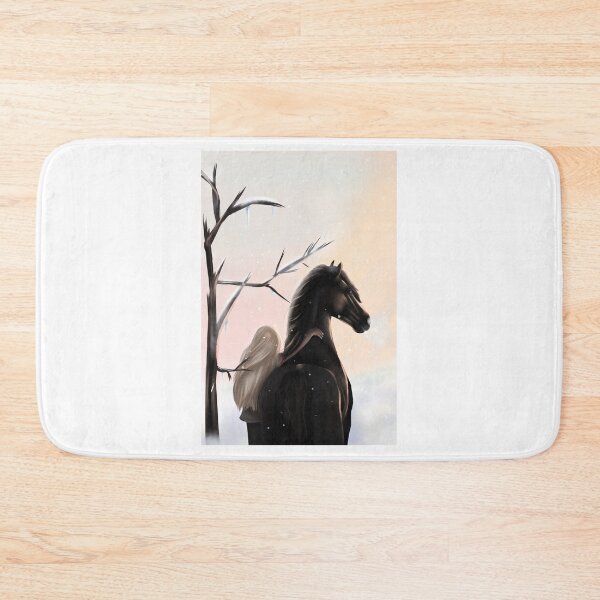 Item preview, Girl and Black Horse Digital Illustration designed and sold by Gemi03.