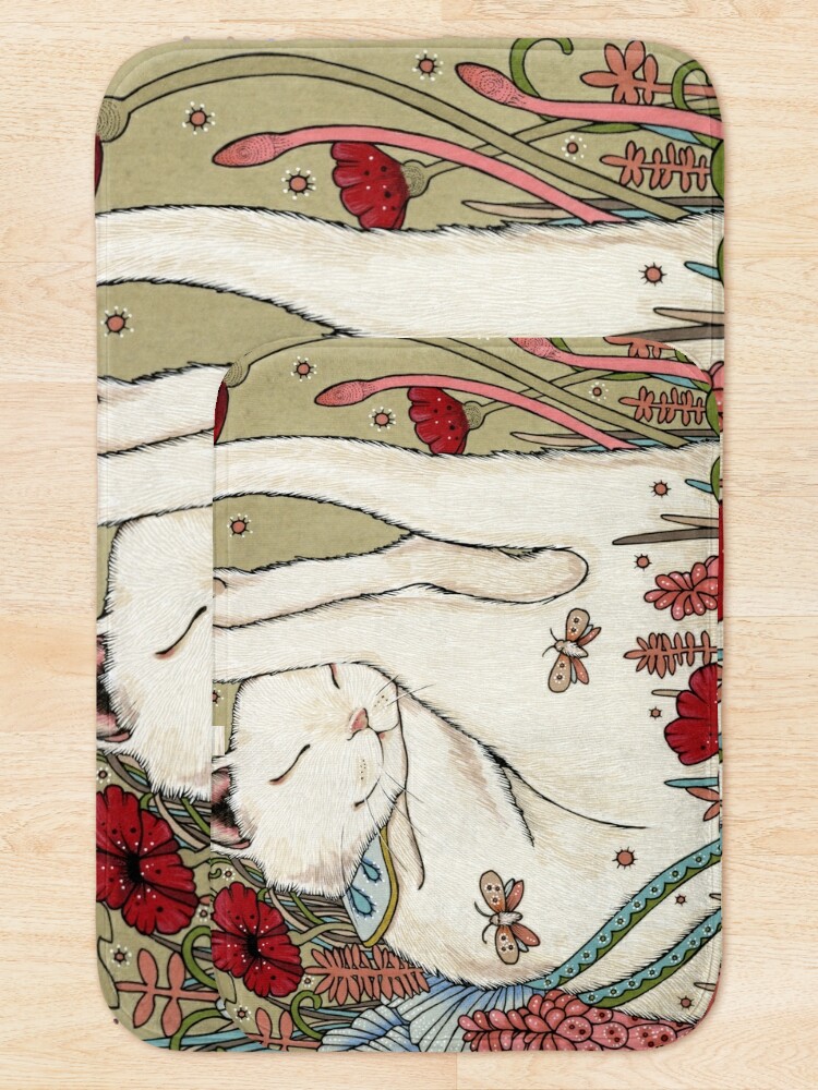 Alternate view of Poppies and Ladybug Bath Mat