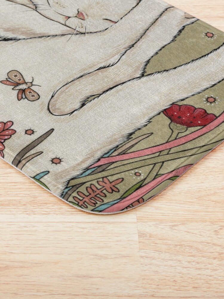 Alternate view of Poppies and Ladybug Bath Mat