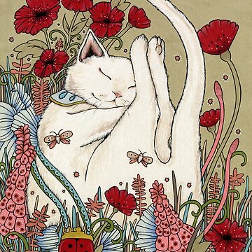 Artwork thumbnail, Poppies and Ladybug by AnitaInverarity