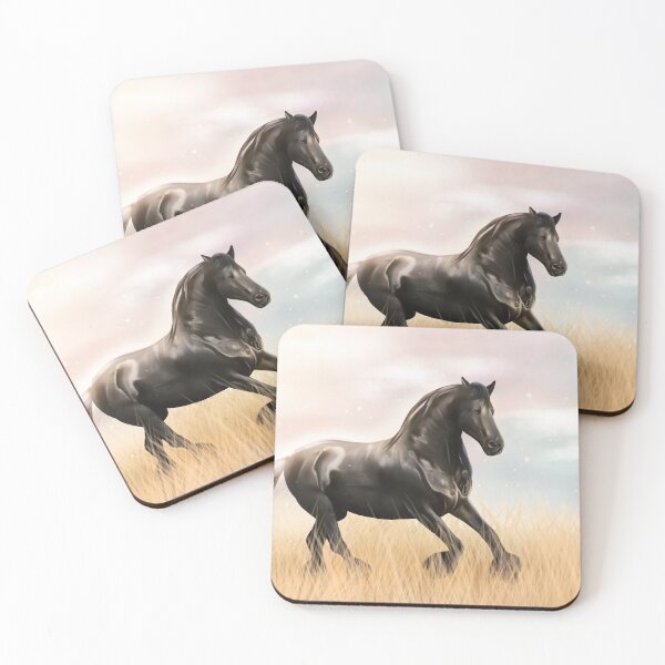 Item preview, Black Horse in Golden Field designed and sold by Gemi03.