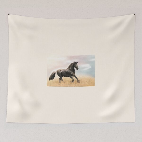 Item preview, Black Horse in Golden Field designed and sold by Gemi03.