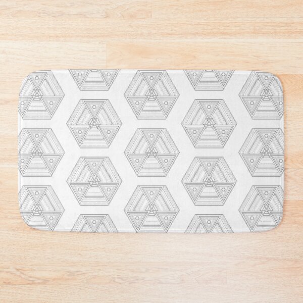 Item preview, Geometric op art in black and white mechanical style designed and sold by GeometricEye.