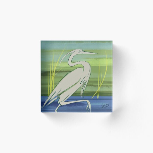 Item preview, Heron in Water designed and sold by Janice Kubo.