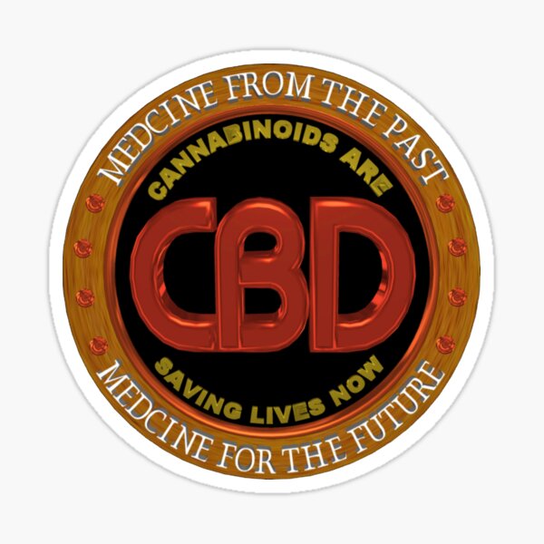 Words CBD Medicine From the Past,Medicine for the Future Sticker