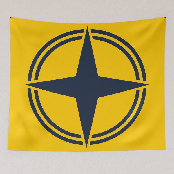 Item preview, Blue Compass With Two Circles Emblem designed and sold by Dator.