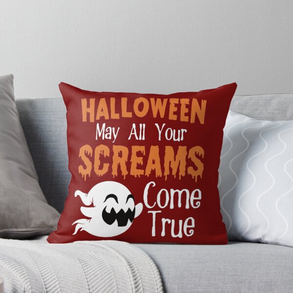Aperçu de l'œuvre Cute Halloween Ghost product Que tous tes cris se réalisent print créée et vendue par doodabobs.