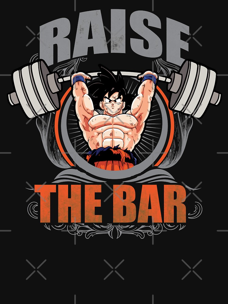 Discover Raise The Bar - Goku Spirit Bomb - Barbell | Essential T-Shirt 