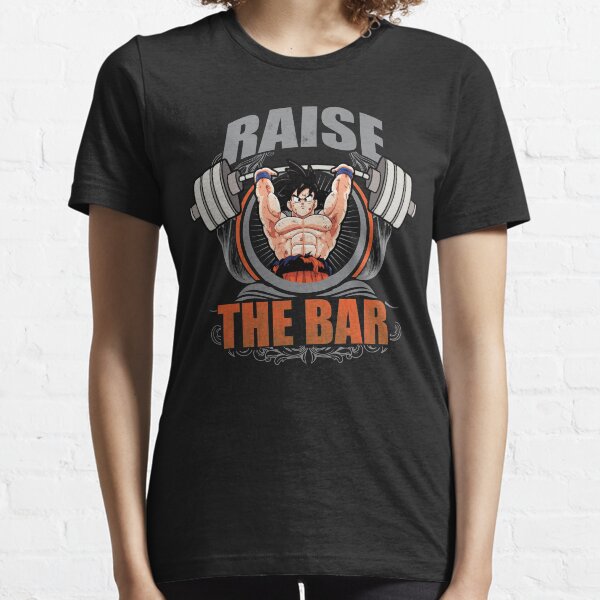 Raise The Bar - Goku Spirit Bomb - Barbell Essential T-Shirt