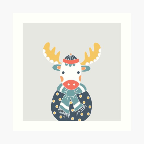 Friendly Moose Art Print