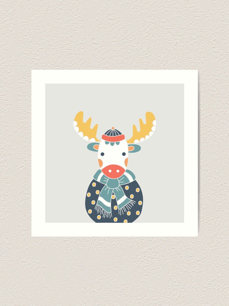 Alternate view of Friendly Moose Art Print