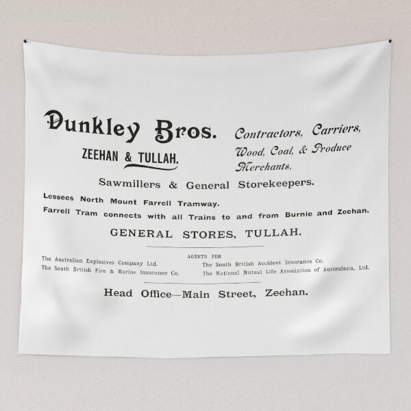 Item preview, Historic Tasmania. Dunkley Bros. Zeehan & Tullah 1900s designed and sold by taspaul.