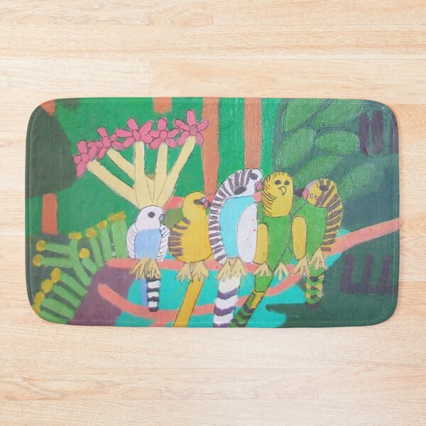 Item preview, Five Budgerigars Zionart Zion Levy Stewart designed and sold by Zion Levy Stewart.