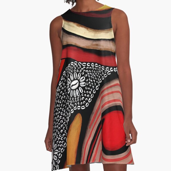 #396C - Segments Of Life III - Artist Nathalie Le Riche A-Line Dress