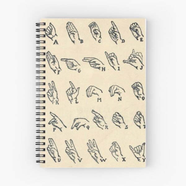 Item preview, Vintage Sign Language Chart designed and sold by BlueSpecsStudio.