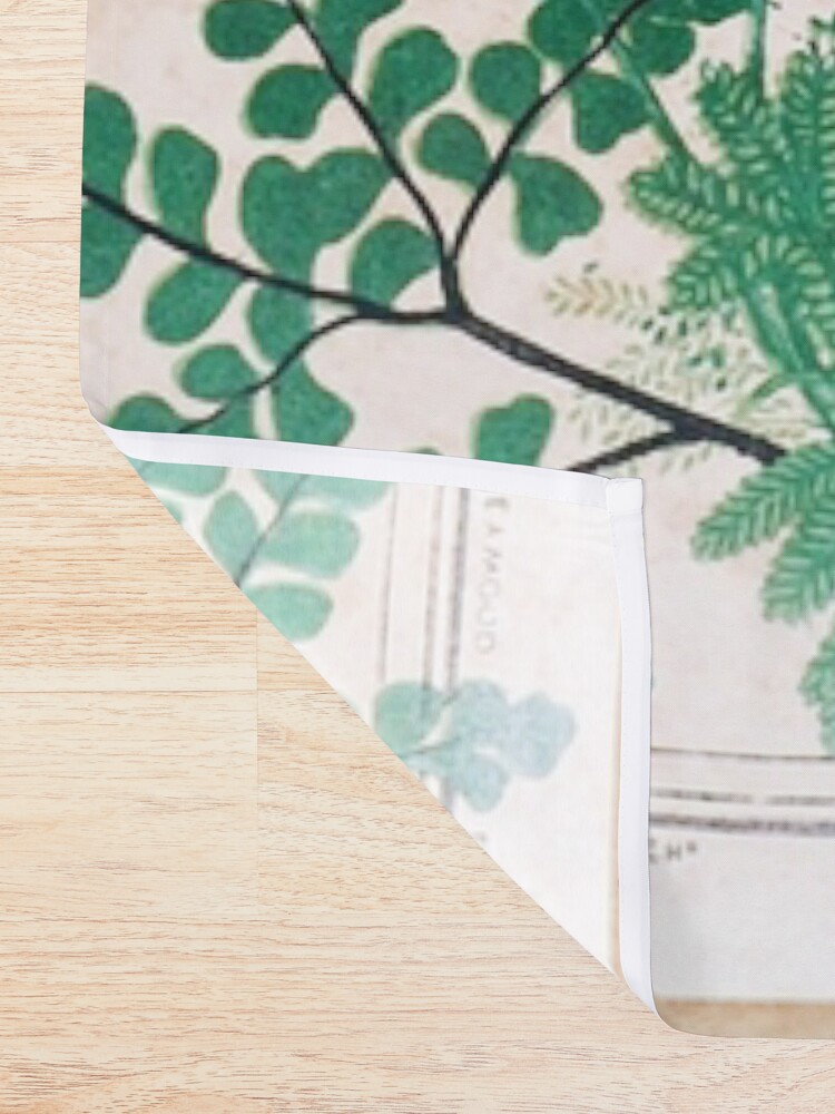 Alternate view of Vintage Botanical Ferns Shower Curtain