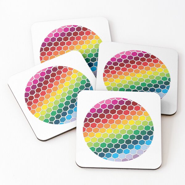 Item preview, Rainbow Hexagon Circle designed and sold by terryleila.
