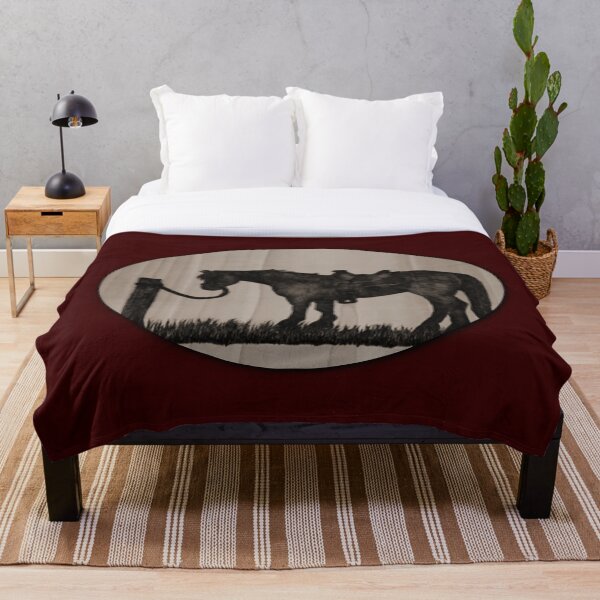 Item preview, "Waiting for my Ride" Saddled Horse Silhouette, Pyrography designed and sold by Amber Ryder.