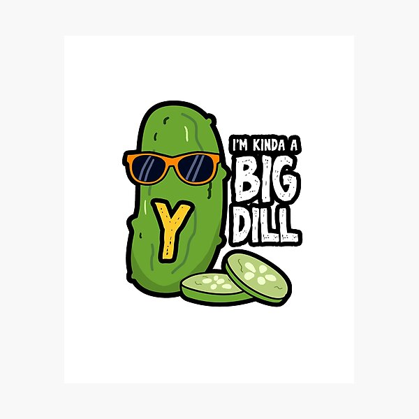 alphabet letter p kinda a big dill photographic print by kidsmonogram redbubble