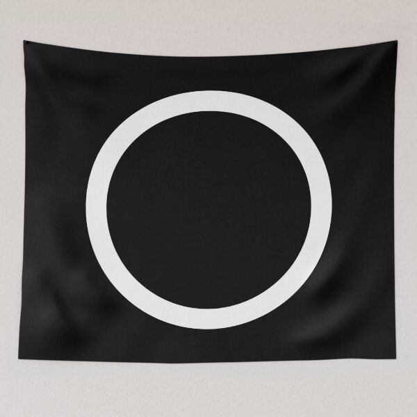 Item preview, Empty Perfect Circle | White on Black Ground - Minimalism Art Design designed and sold by Dator.