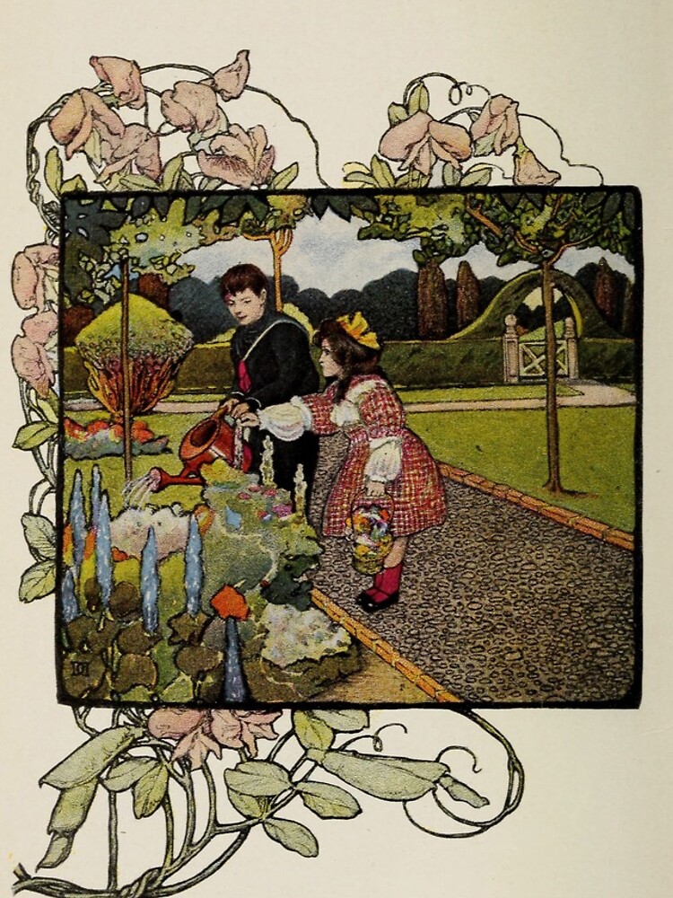 Vintage Art from ”A little garden calendar for boys and girls” book by douglasewelch