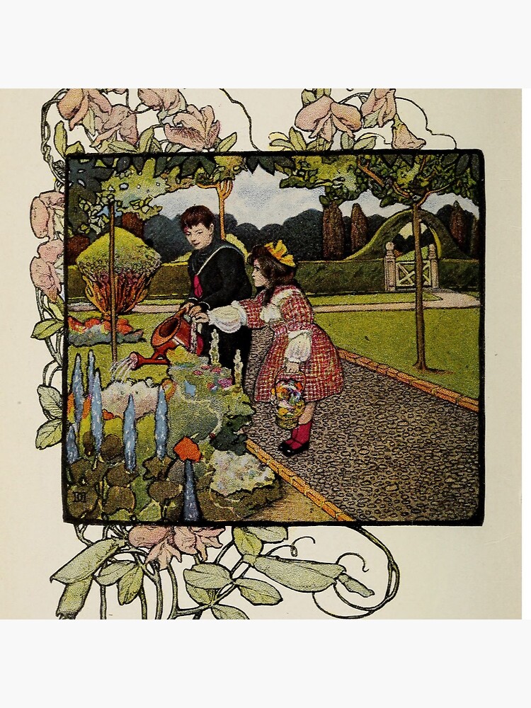 Vintage Art from ”A little garden calendar for boys and girls” book by douglasewelch