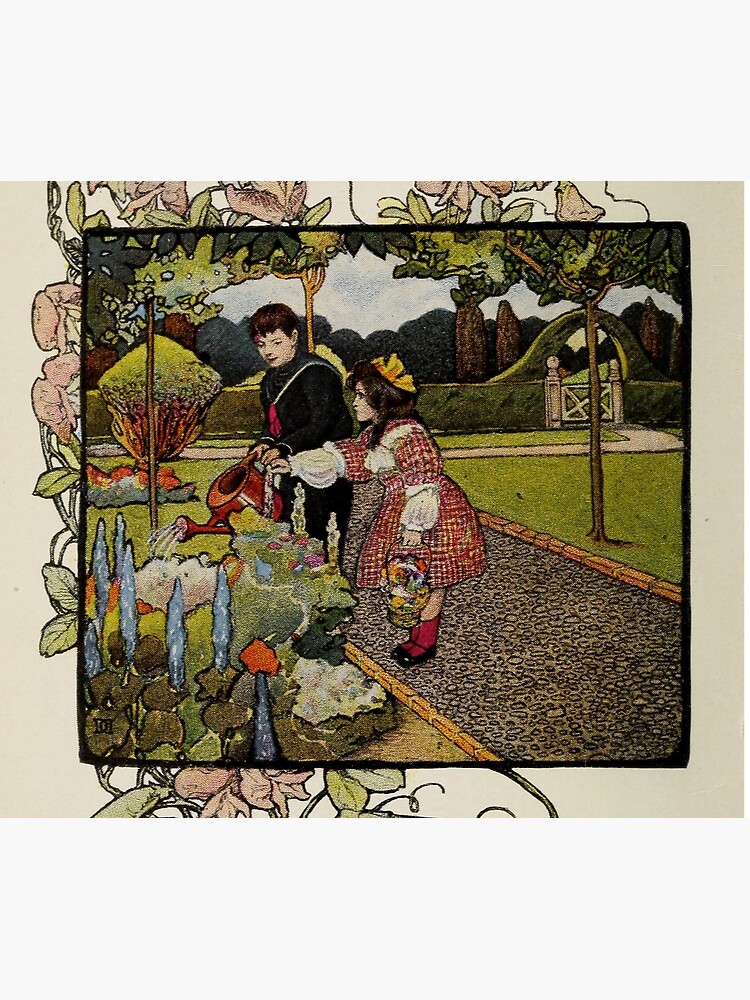 Vintage Art from ”A little garden calendar for boys and girls” book by douglasewelch
