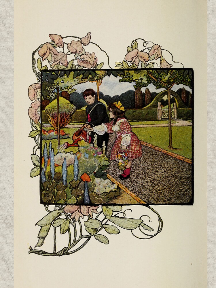 Vintage Art from ”A little garden calendar for boys and girls” book by douglasewelch