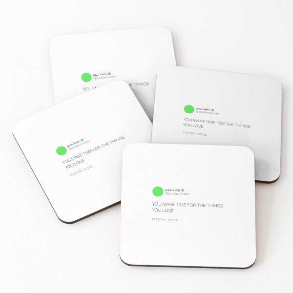paul klein tweet Coasters (Set of 4)