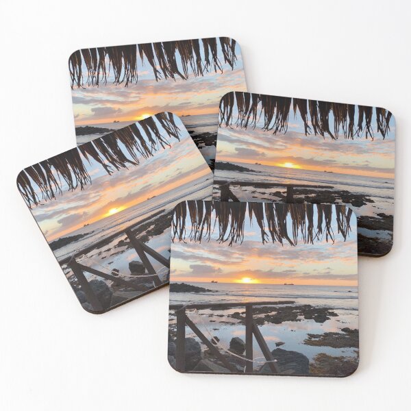 Item preview, Easter Island - Rapa Nui - sunset - thatched hut - shoreline designed and sold by renprovo.