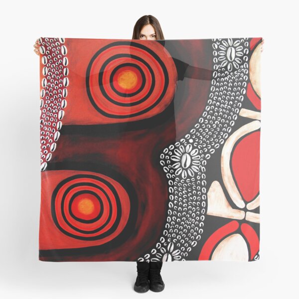 #396B - Segments Of Life II - Artist Nathalie Le Riche Scarf