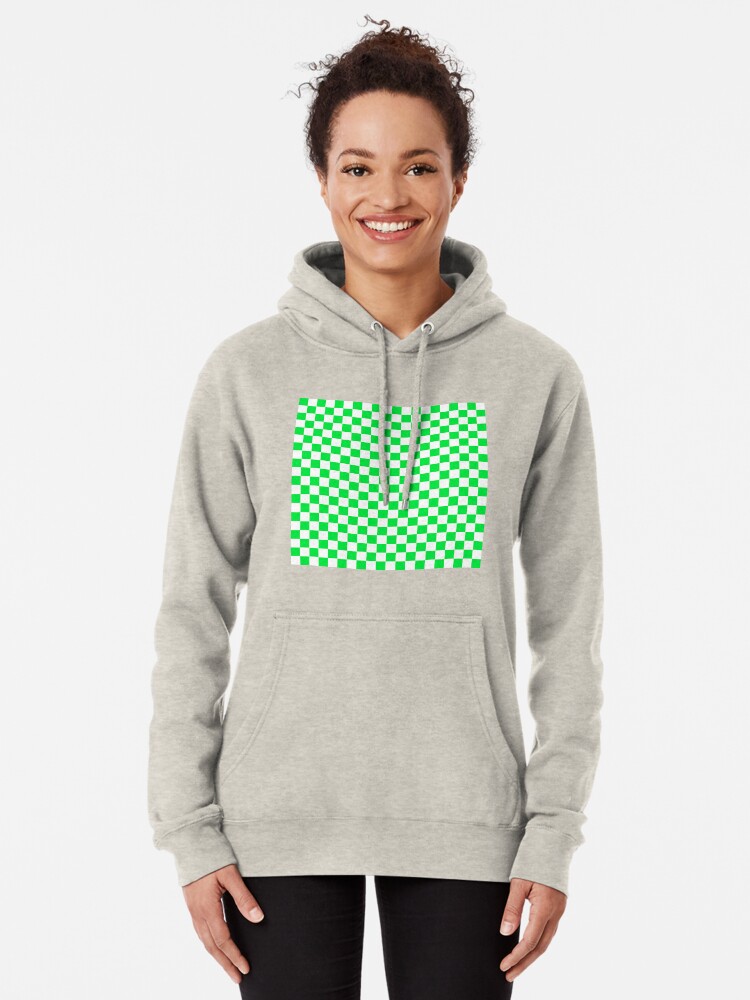 green checkered hoodie