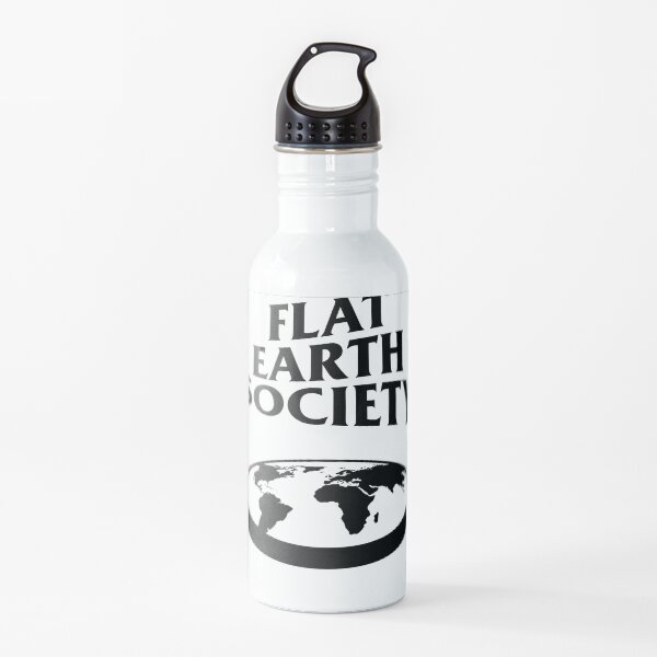 Arte de la sociedad de la tierra plana Botella de agua