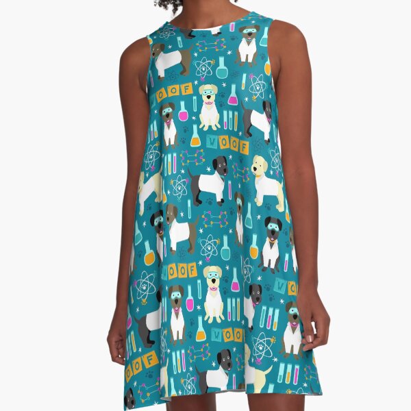 Laborassistenten A-Linien Kleid