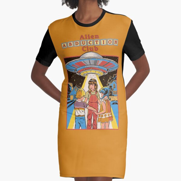Alien Abduction Club Graphic T-Shirt Dress