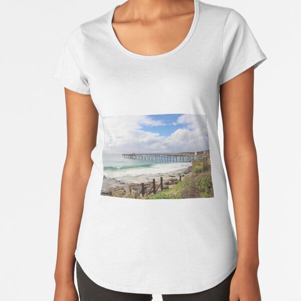 Catherine Hill Bay Pier Premium Scoop T-Shirt