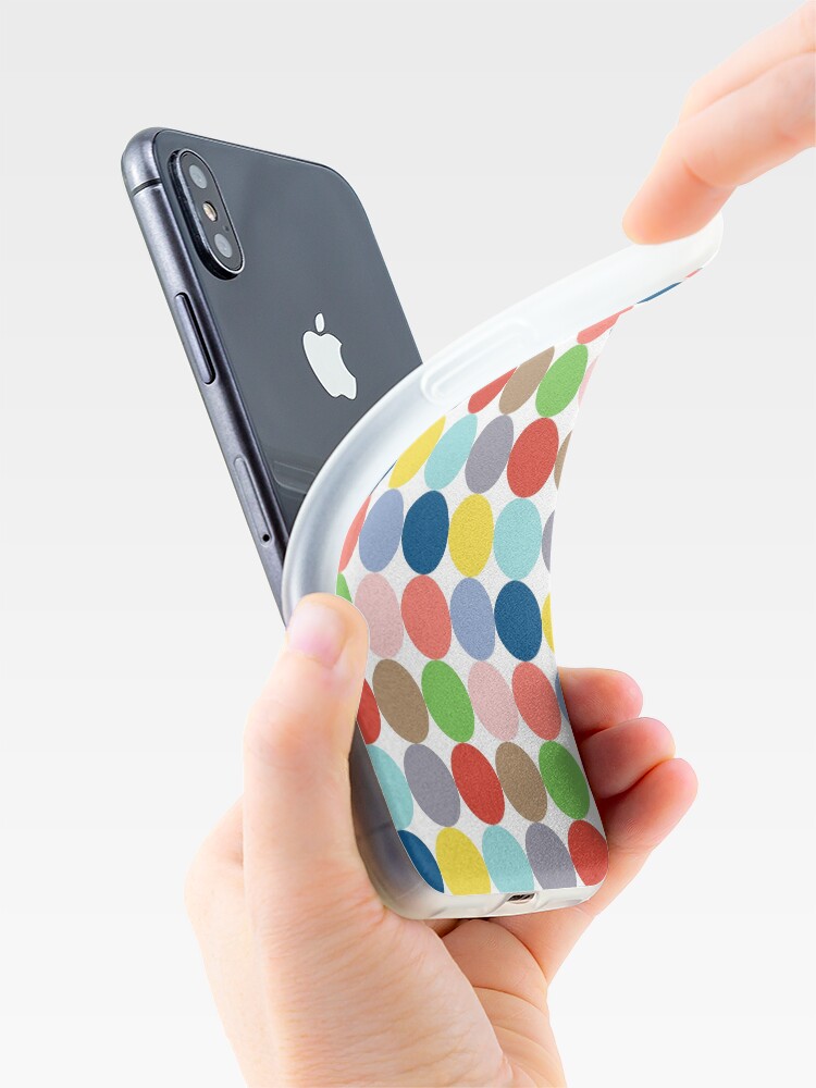Alternative Ansicht von Bunte Kreise in Pastellfarben iPhone-Hülle & Cover