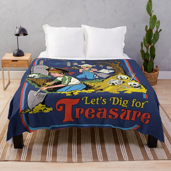 Let's Dig For Treasure Throw Blanket