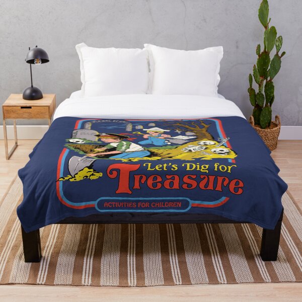 Let's Dig For Treasure Throw Blanket