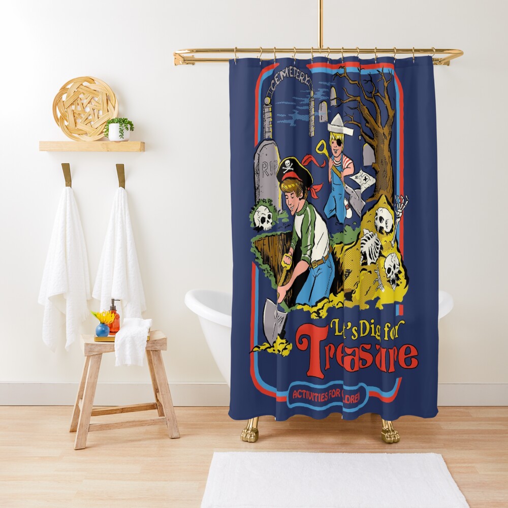 Let's Dig For Treasure Shower Curtain