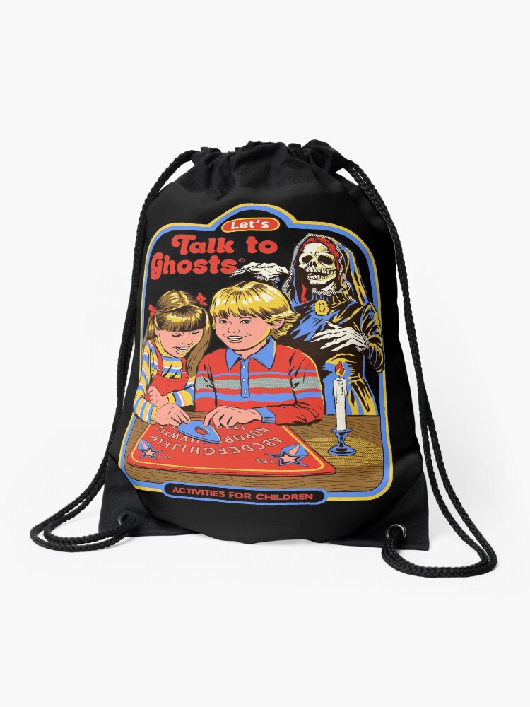 Thumbnail 1 of 3, Drawstring Bag, Let's Talk to Ghosts designed and sold by Steven Rhodes.