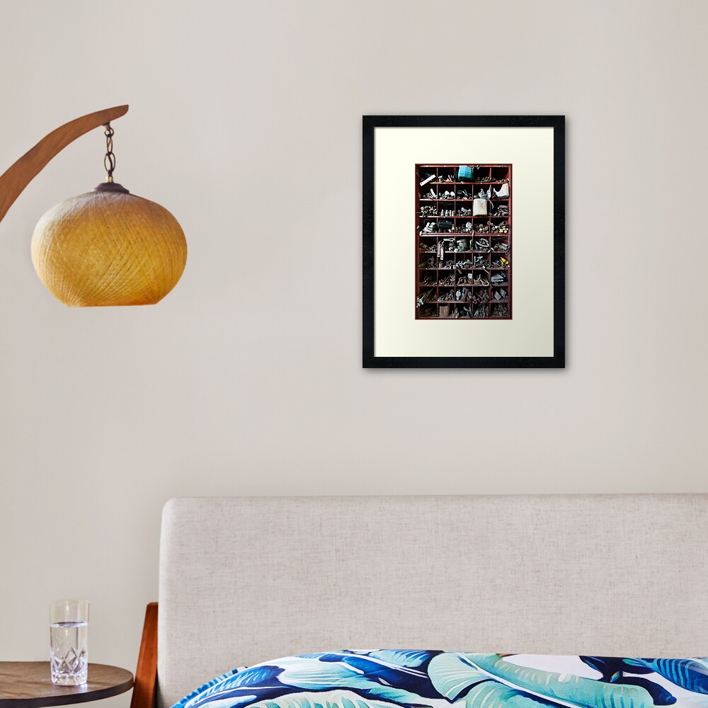 Jim's Nuts and Bolts Framed Art Print