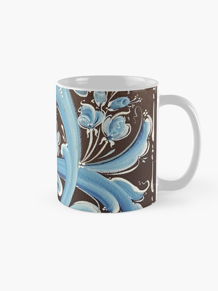 Rosemaling Ceramic Mugs - Scandinavian Gift Shop