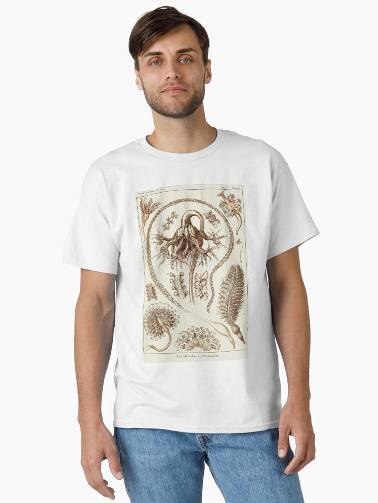 Thumbnail 1 of 7, Classic T-Shirt, Plate 19. Sea Pens, long slender colonial organisms related to jellyfish. designed and sold by Squirrox.