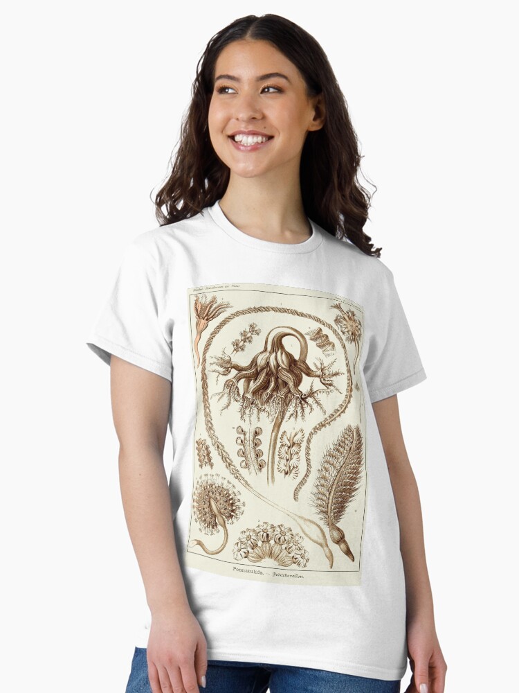 Thumbnail 2 of 7, Classic T-Shirt, Plate 19. Sea Pens, long slender colonial organisms related to jellyfish. designed and sold by Squirrox.