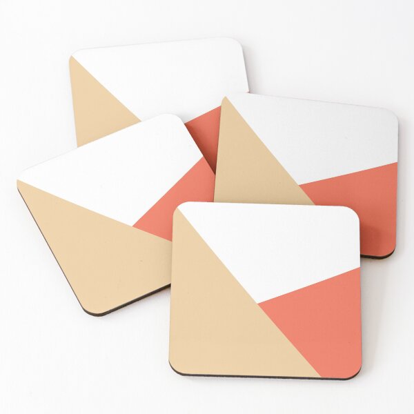 Item preview, Geometry in beige and coral designed and sold by by-jwp.