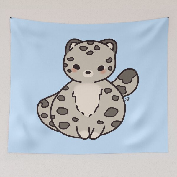 Item preview, Kawaii Snow Leopard designed and sold by heysoleilart.