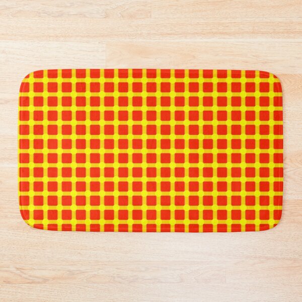 Item preview, Scintillating grid in red and yellow designed and sold by moths-minor.