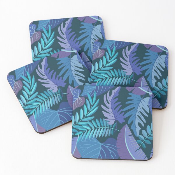 Item preview, Purple and Blue Abstract Tropical Exotic Floral designed and sold by pugmom4.