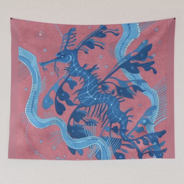 Item preview, Leafy Seadragon Seahorse, Marine Fish, Ocean Animals Gouache designed and sold by Julia Khoroshikh.